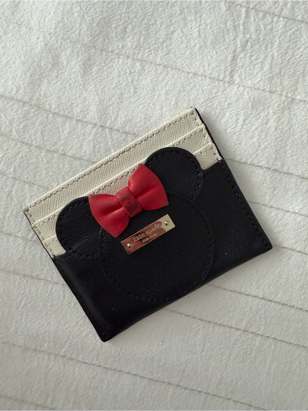 Kate Spade x Disney card Holder with Red Bow